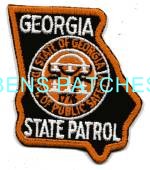 GEORGIA,GEORGIA STATE PATROL HAT PATCH 1 STATE SHAPED_wm
